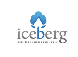 Logotipo de la marca de algodón Iceberg. Suavidad y cuidado para tu piel